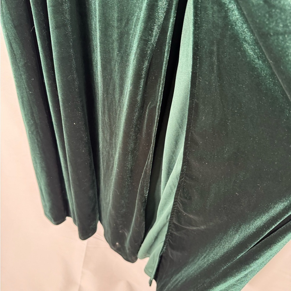 Lulus Elegant V-Neck Green Velvet Dress XL - Picture 14 of 15